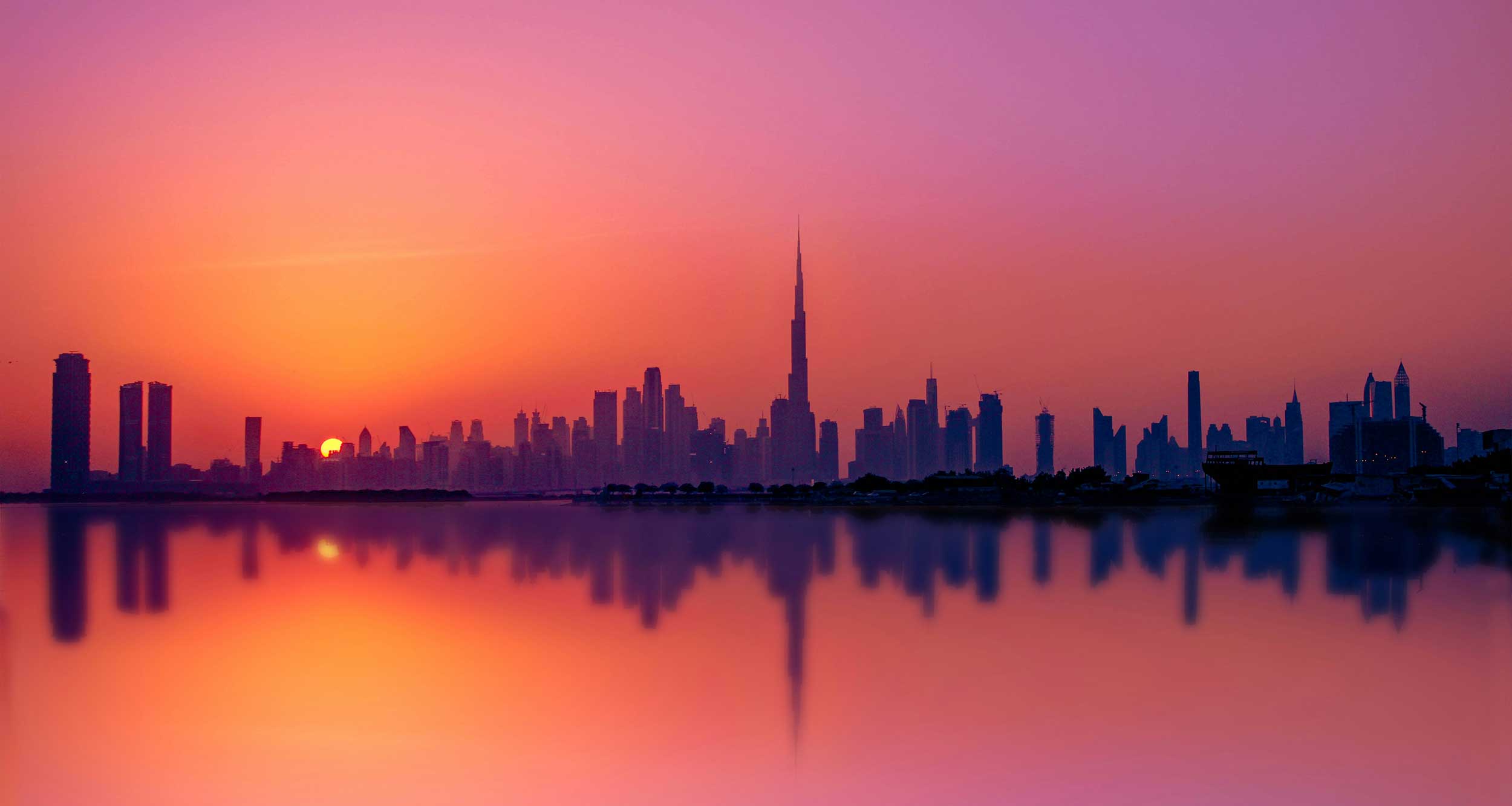 Dubai, United Arab Emirates skyline.