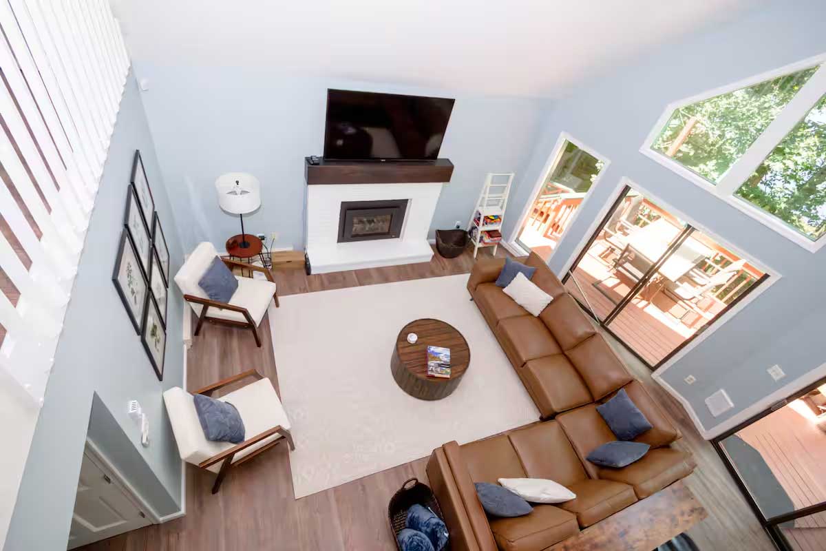 Living room in the vacation rental house.