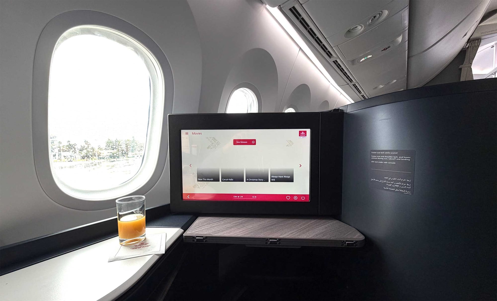 Orange juice in a glass.