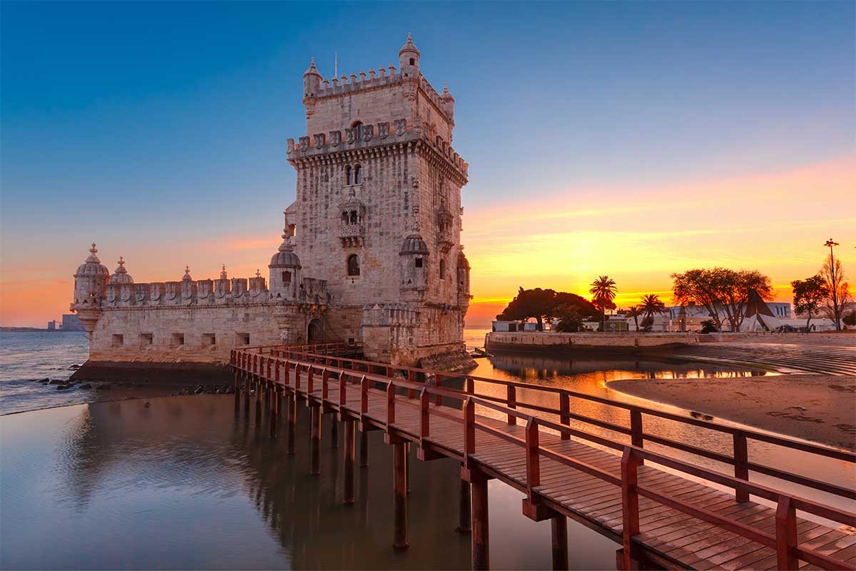 Belem Tower in Lisbon, Portugal.