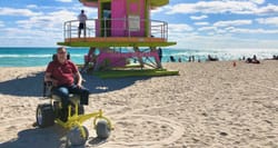 Beach wheelchair on Miami Beach.