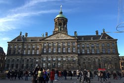 PHOTO DESCRIPTION: The Royal Palace of Amsterdam, as seen from Dam Square.