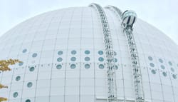 PHOTO: SkyView Stockholm atop the Ericsson Globe.