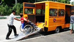 Wheel mobile wheelchair accessible taxi in Manila, Philippines