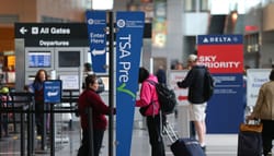 TSA PreCheck airport security lane.