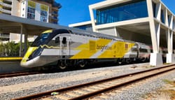 Wheelchair accessible Brightline train in Florida.