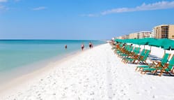 Okaloosa Island beach at Fairfield Inn & Suites Fort Walton Beach Hotel.