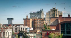 Spokane city skyline.