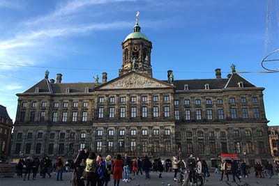 PHOTO DESCRIPTION: The Royal Palace of Amsterdam, as seen from Dam Square.