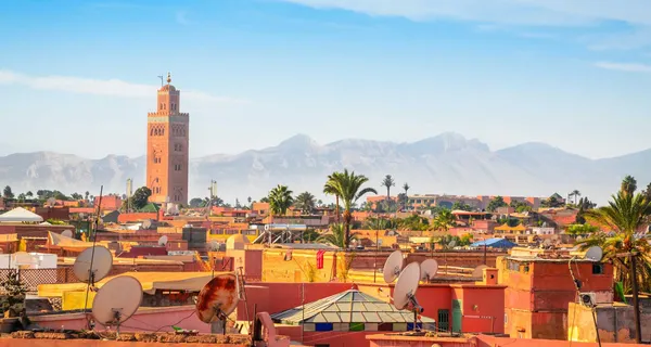 Marrakech, Morocco skyline.