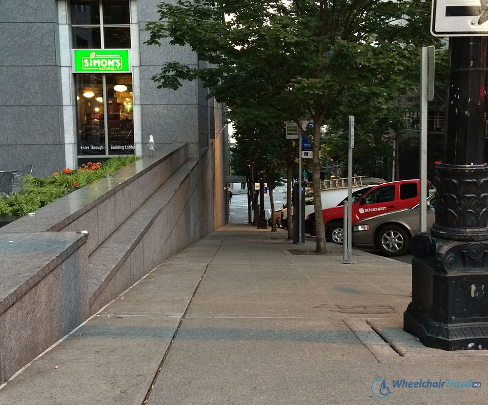 An example of Seattle's steep streets/sidewalks.