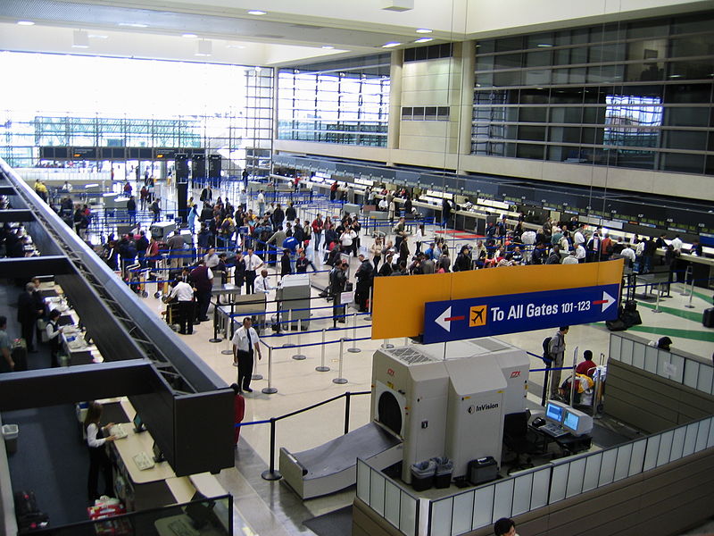 LAX Airport International Check-in HallPhoto by TimBray at en.wikipedia.