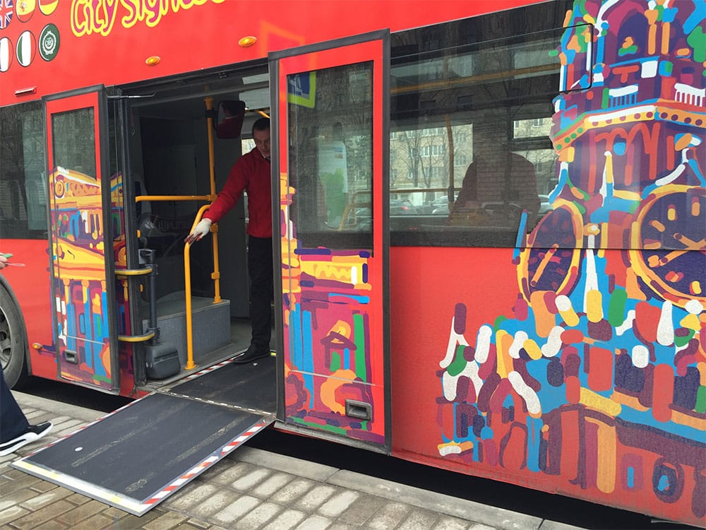 City Sightseeing Bus Moscow Wheelchair Ramp