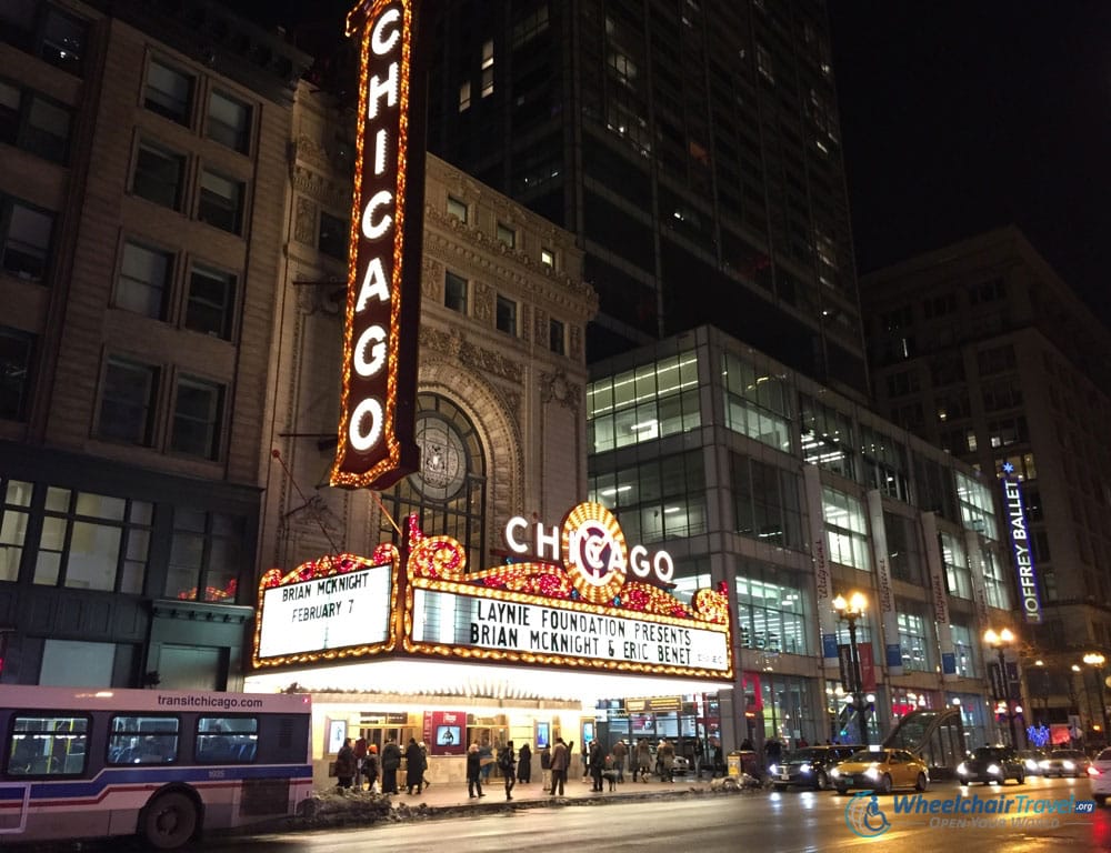 The Chicago Theatre on State Street.