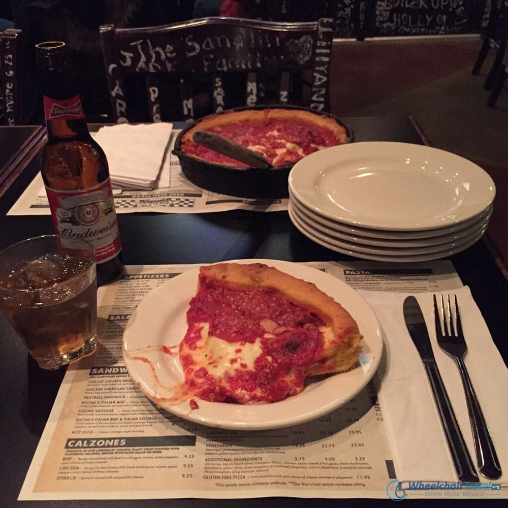 Chicago's Deep Dish-style pizza at Geno's East.