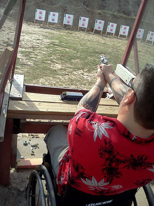 Bear Laird at shooting range