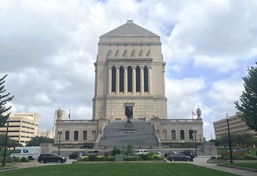 PHOTO: The Indiana World War Memorial in Indianapolis.