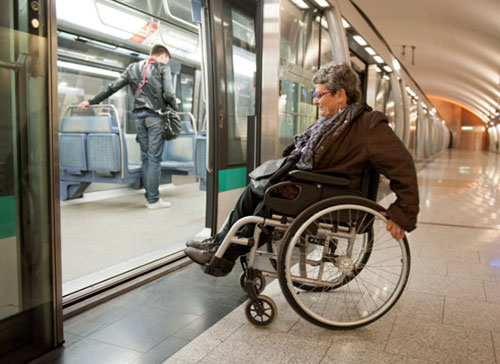 Paris Subway Station Line 14 Wheelchair Access