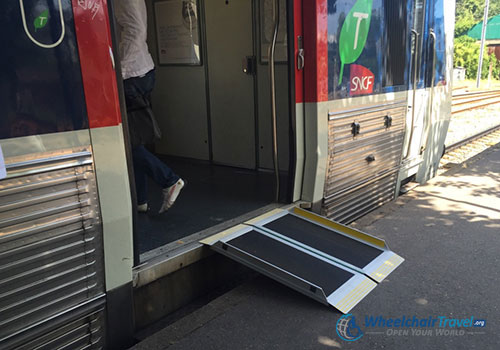 Paris RER Train Wheelchair Ramp - Photo by John Morris