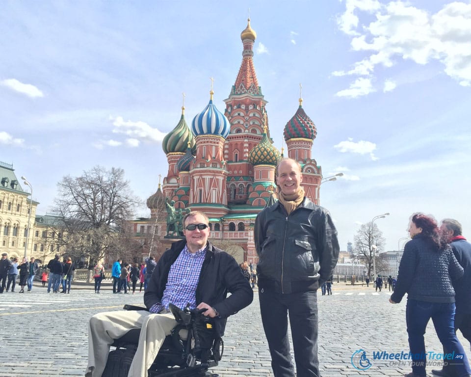 John and Friend at Red Square in Moscow, Russia