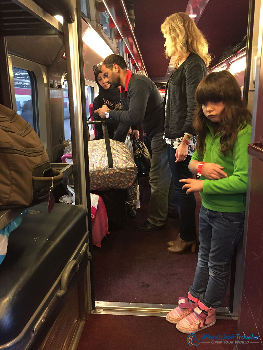 Crowded Thalys Train Wheelchair Access Difficult