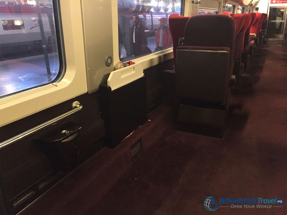 Thalys Train Wheelchair Accessible Seat Space