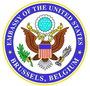 Photo Description: Seal of the United States Embassy in Brussels, Belgium.