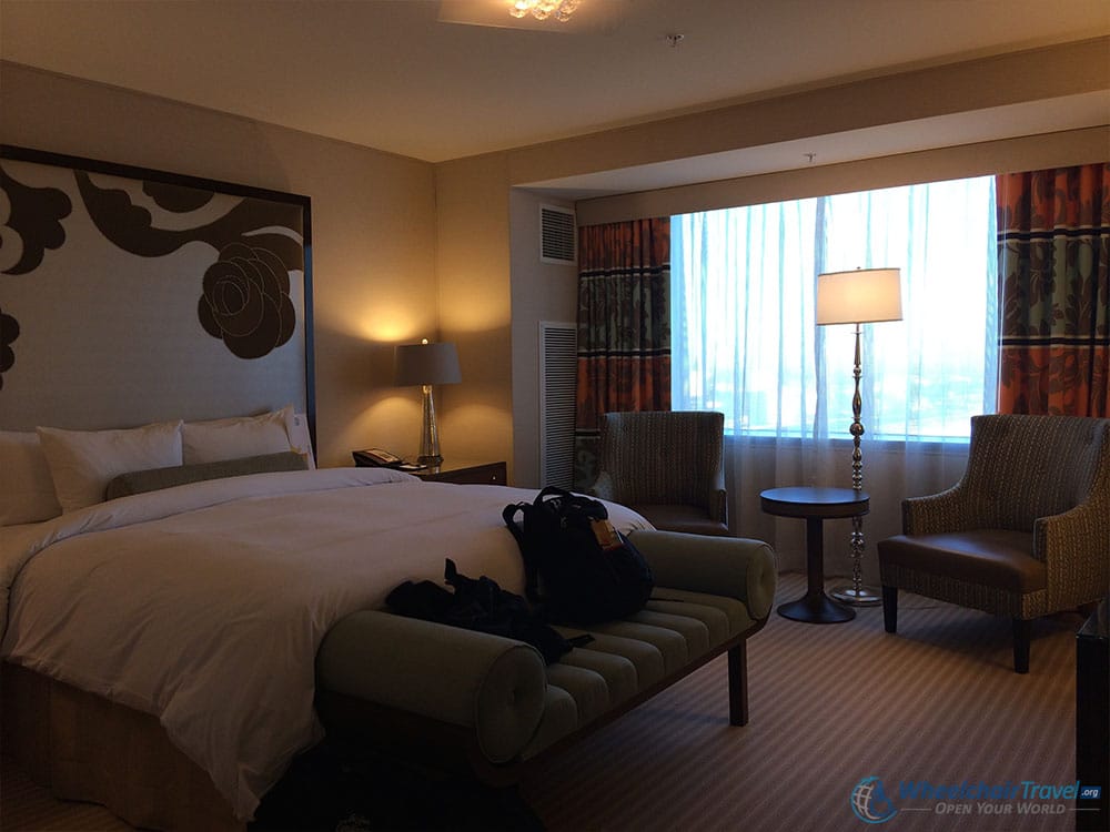 JW Marriott LA Live Wheelchair Accessible Chairman's Suite King Size Bed