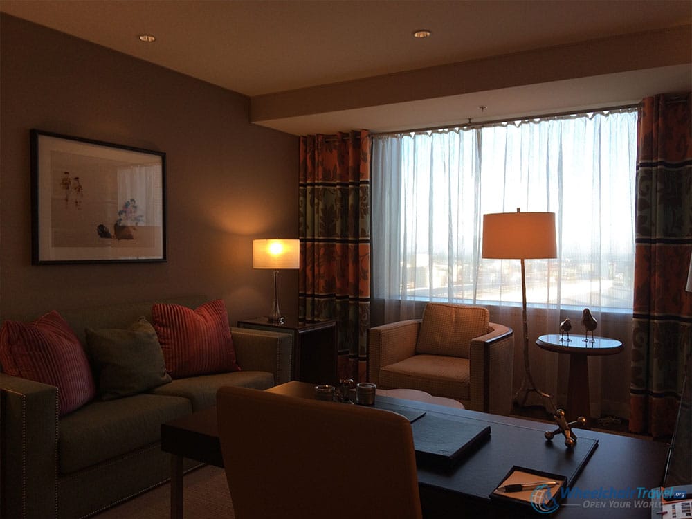 JW Marriott L.A. Live Wheelchair Accessible Chairman's Suite Living Room