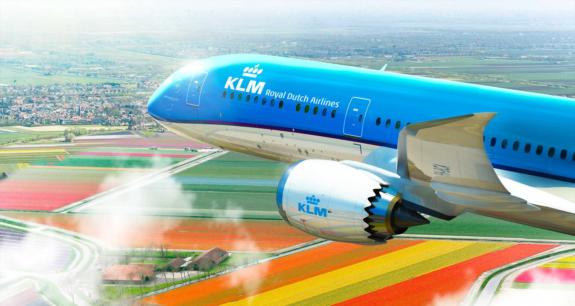 Boeing 787 in KLM livery.