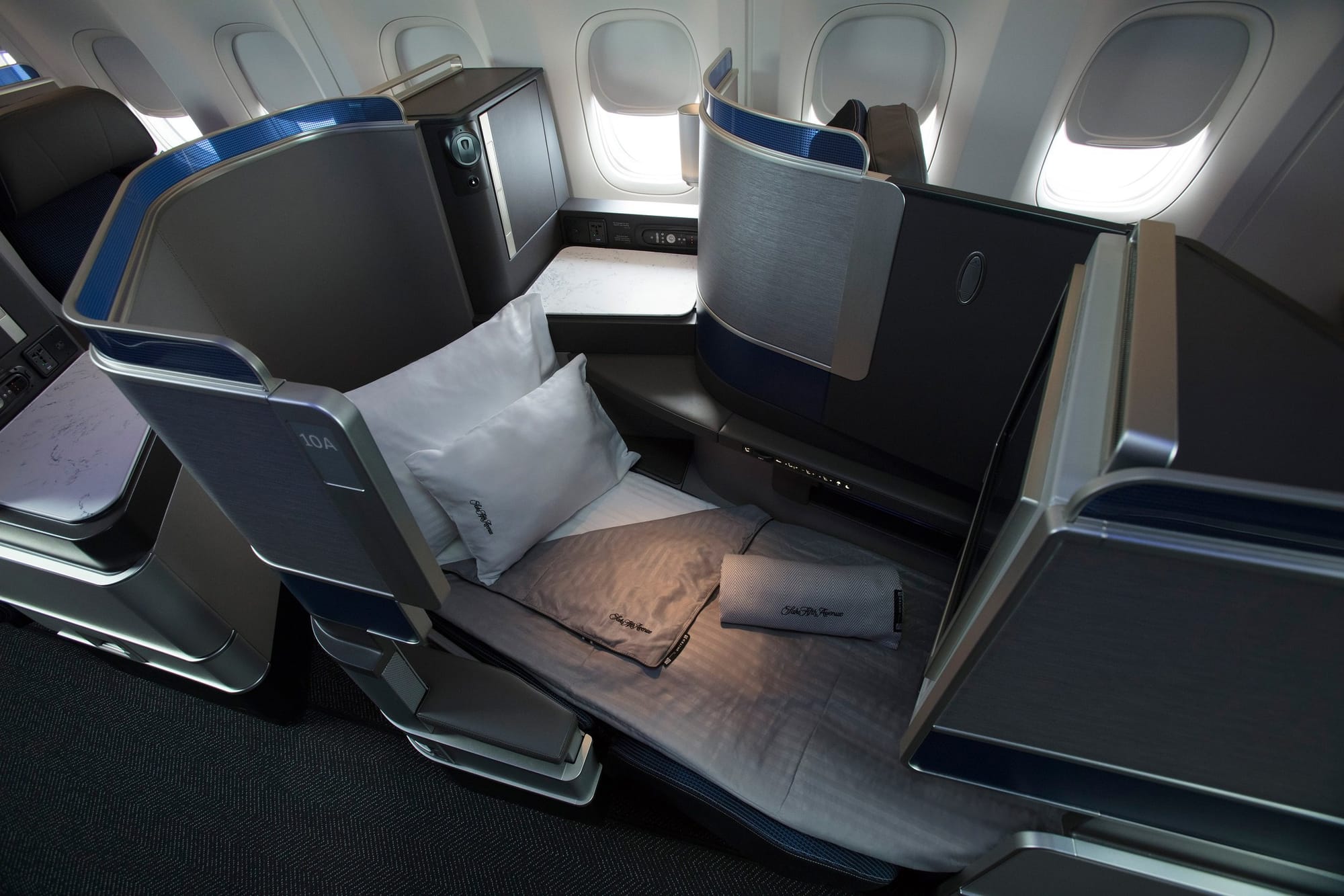 United's Polaris business class seat.