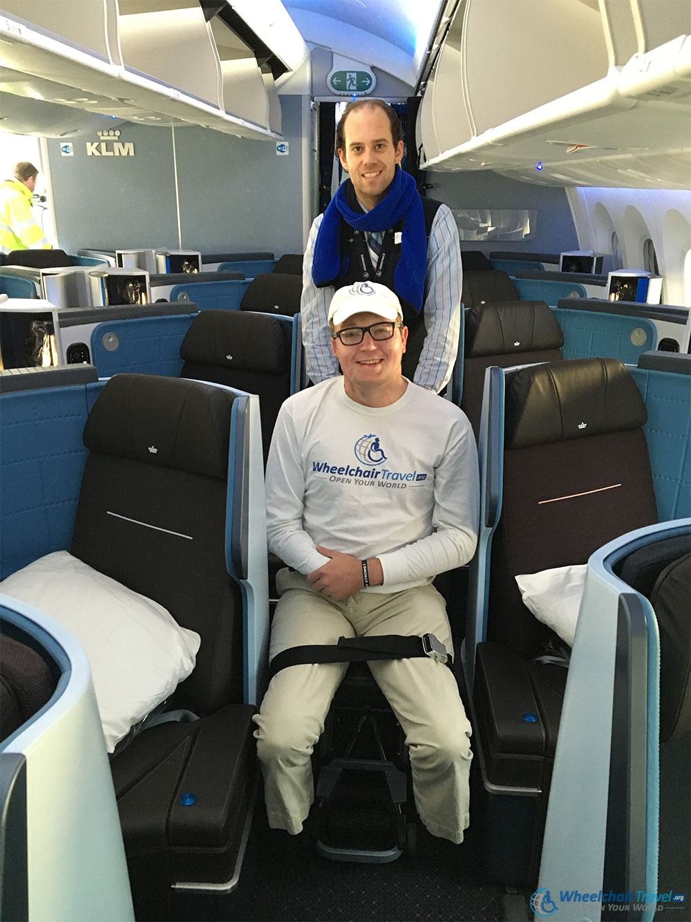 KLM 787 Inaugural Flight Boarding Aisle Chair