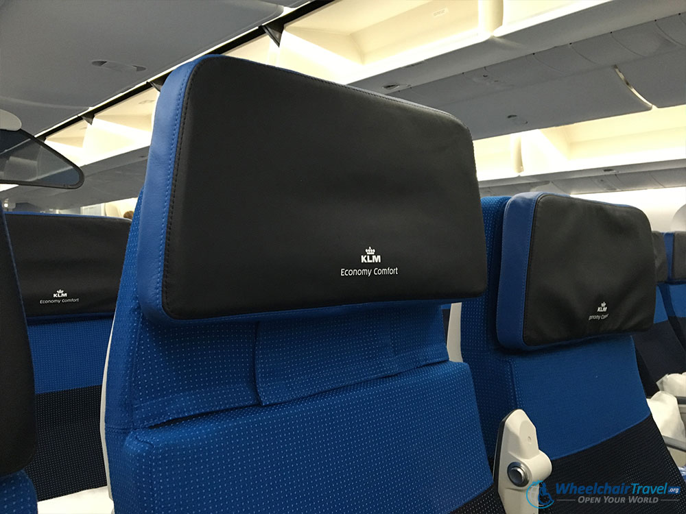 KLM 787 Economy Class Headrest