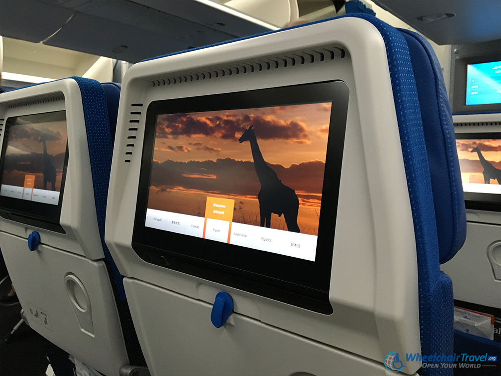 KLM 787 Economy Class Entertainment System