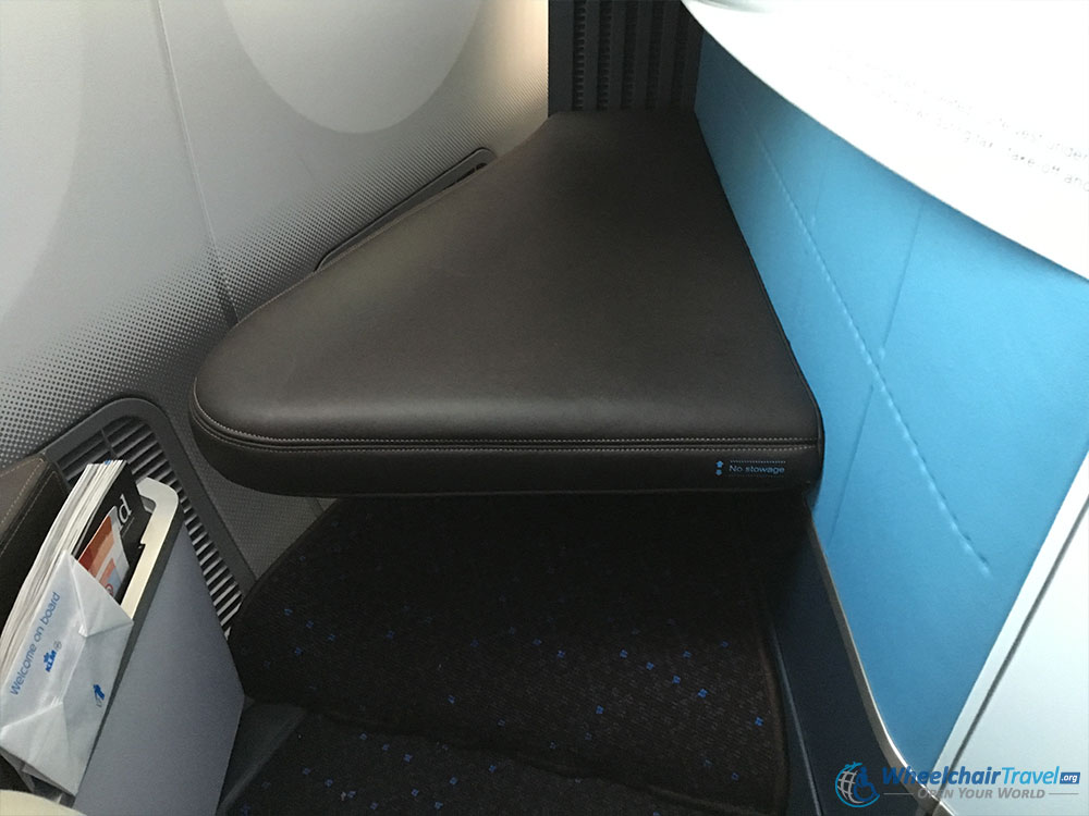 KLM 787 Business Class Ottoman Footrest