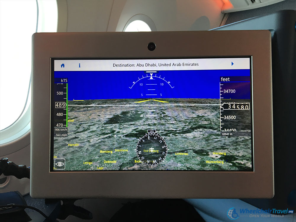 KLM 787 Inaugural Flight Entertainment Screen Monitor, Airshow, Flight Map