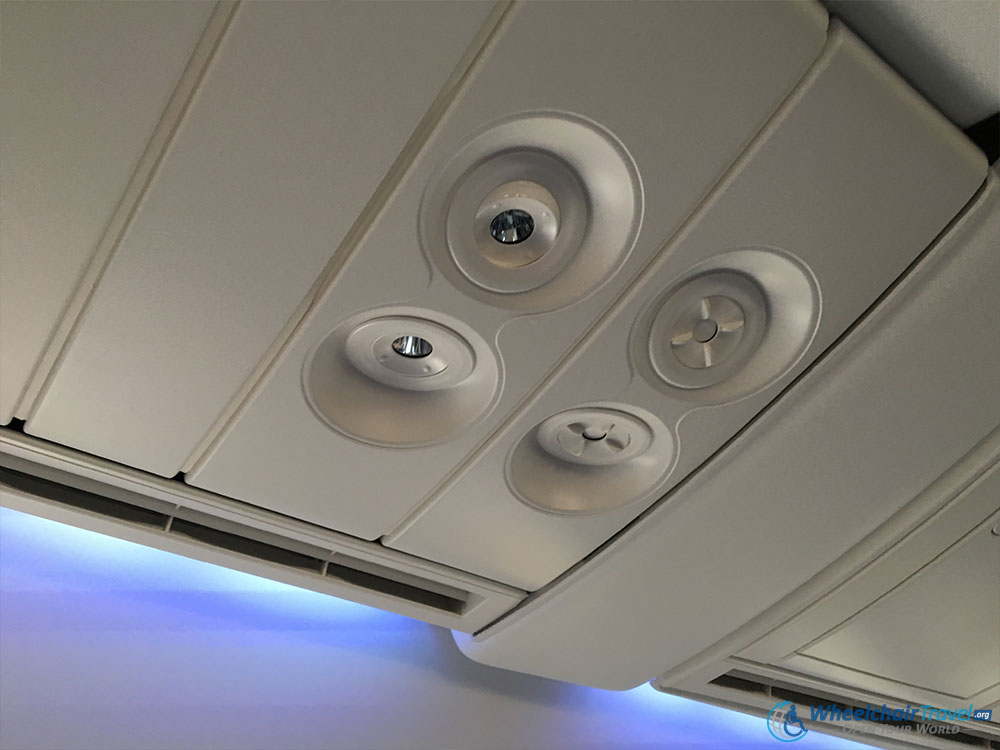 KLM 787 Inaugural Flight Overhead Light and Air Vents