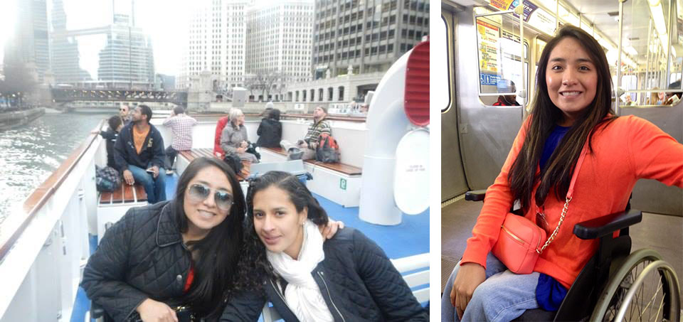 Maday Lopez on the Chicago Metro Train and a River Boat Cruise