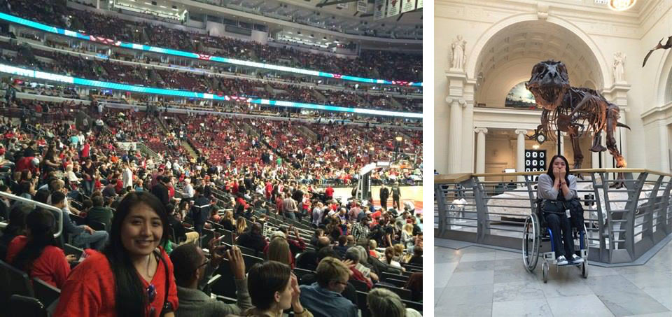 Maday Lopez at the United Center for a Chicago Bulls NBA game