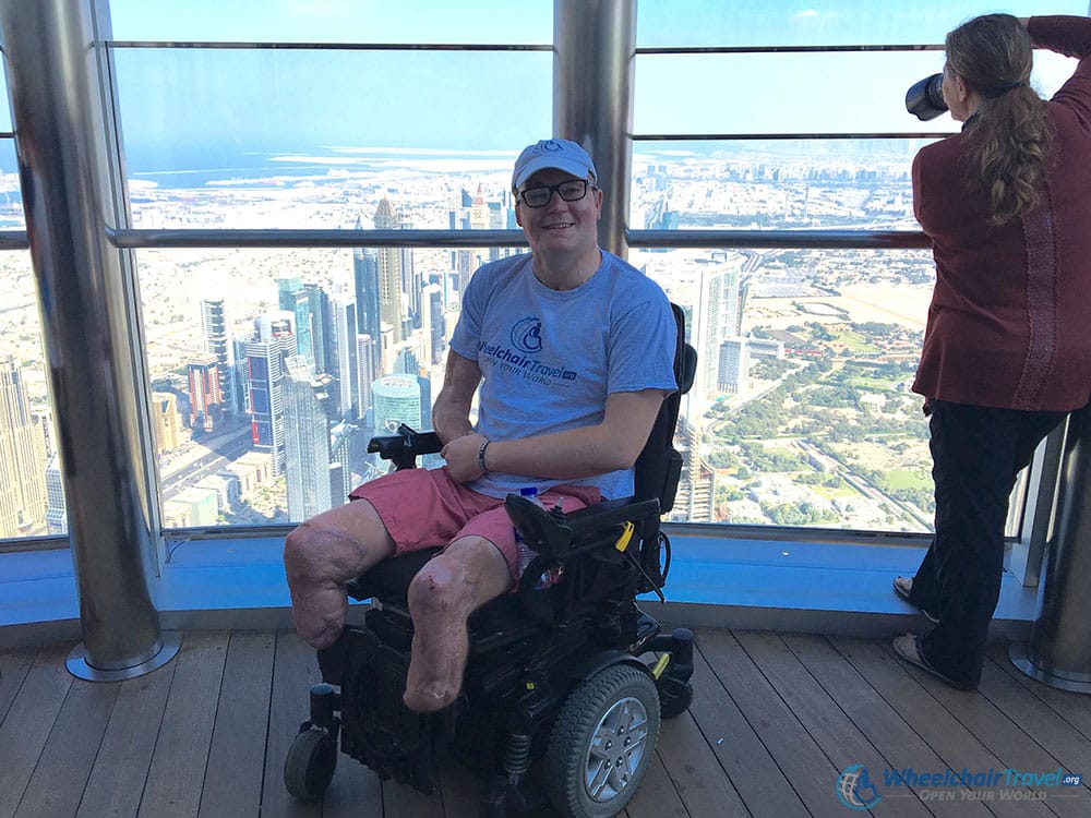 Wheelchair Outdoor Observation Deck Burj Khalifa Dubai