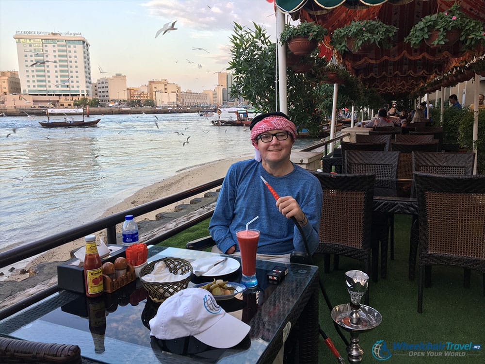 Enjoying Lunch and Shisha Along Deira Creek in Dubai