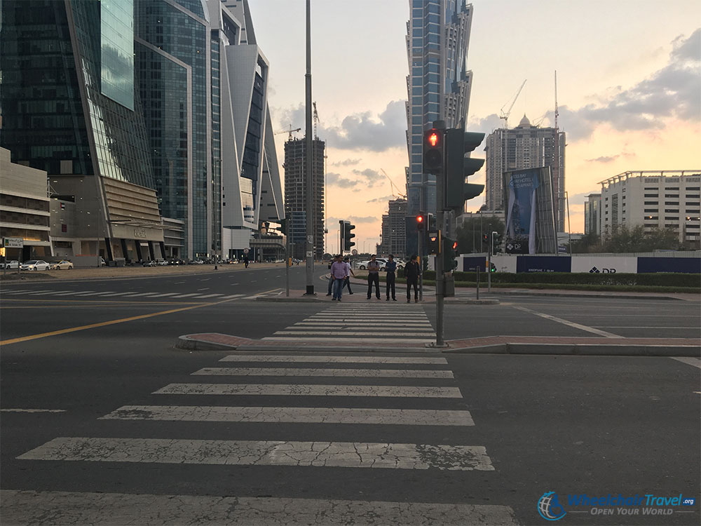 Dubai Wheelchair Accessible Sidewalk Crosswalk