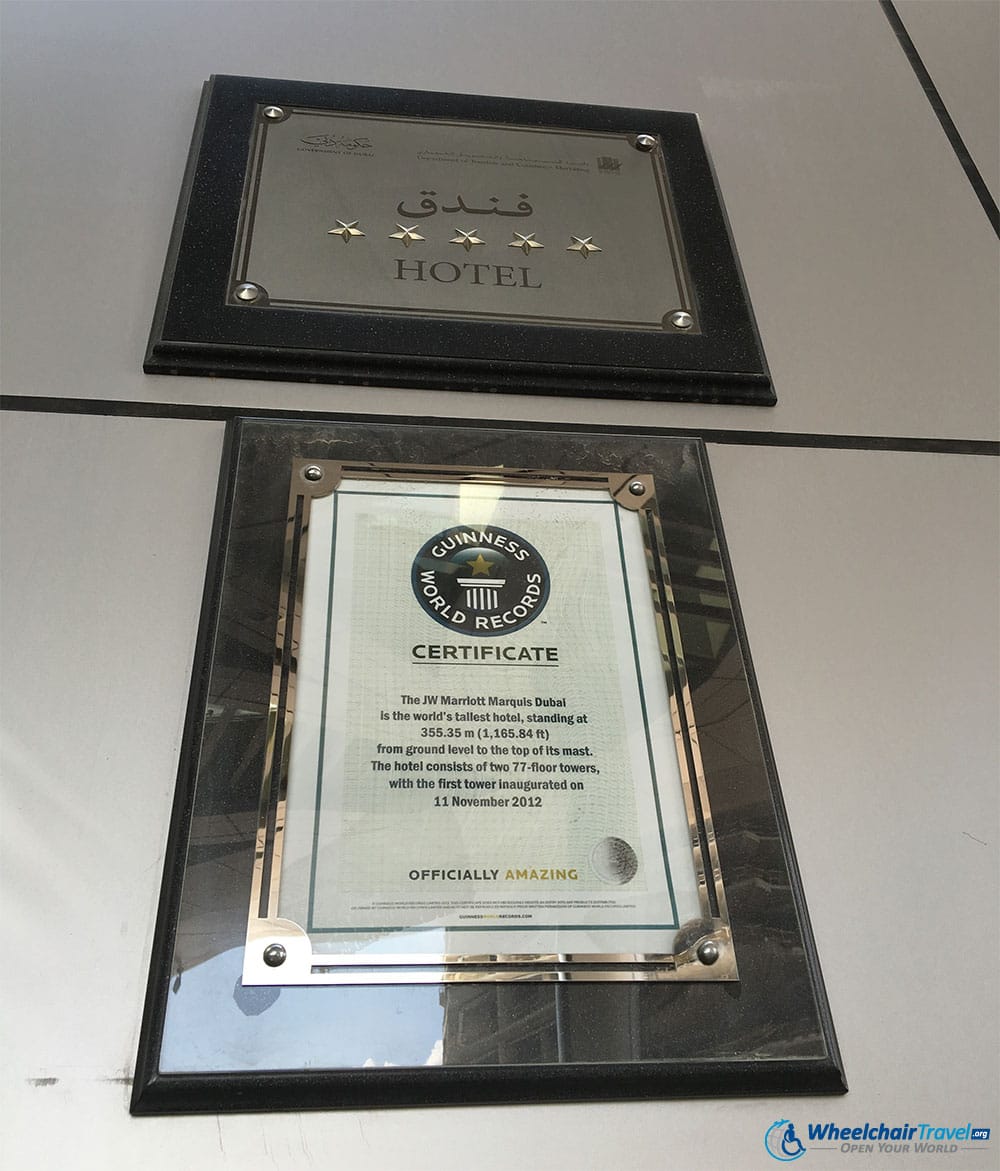 JW Marriott Marquis Dubai Tallest Hotel Guinness Record