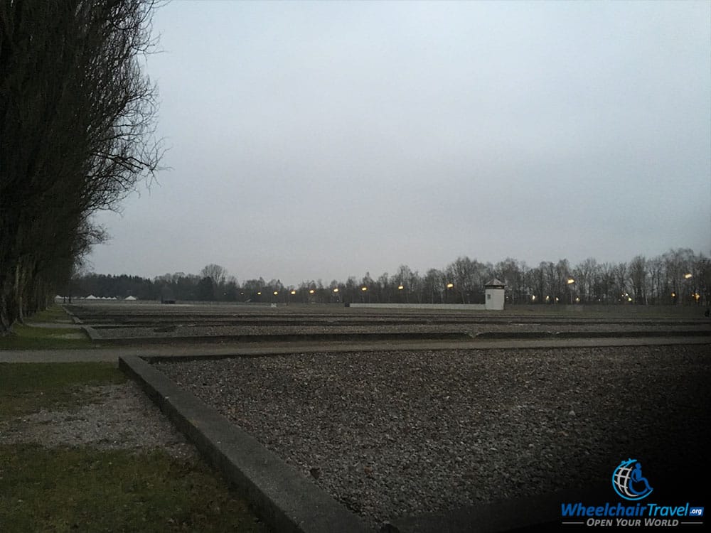 Outlines of Foundations of Former Dachau Barracks Buildings