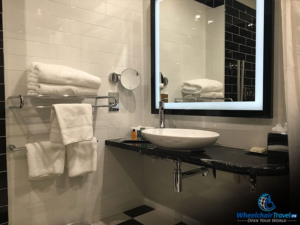 Hilton London Wembley Wheelchair Accessible Bathroom