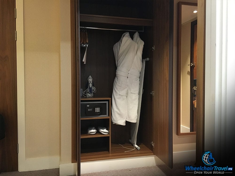 Hilton London Wembley Safe, Closet and Bathrobes