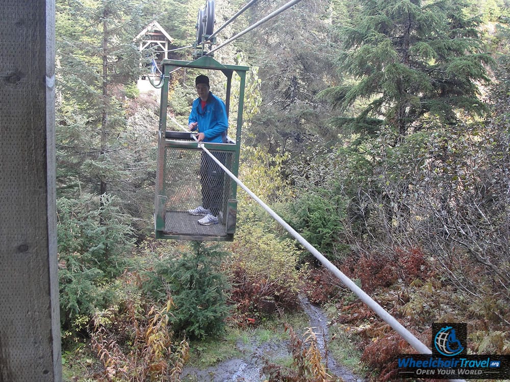 Winner Creek Hand Tram in Girdwood, Alaska