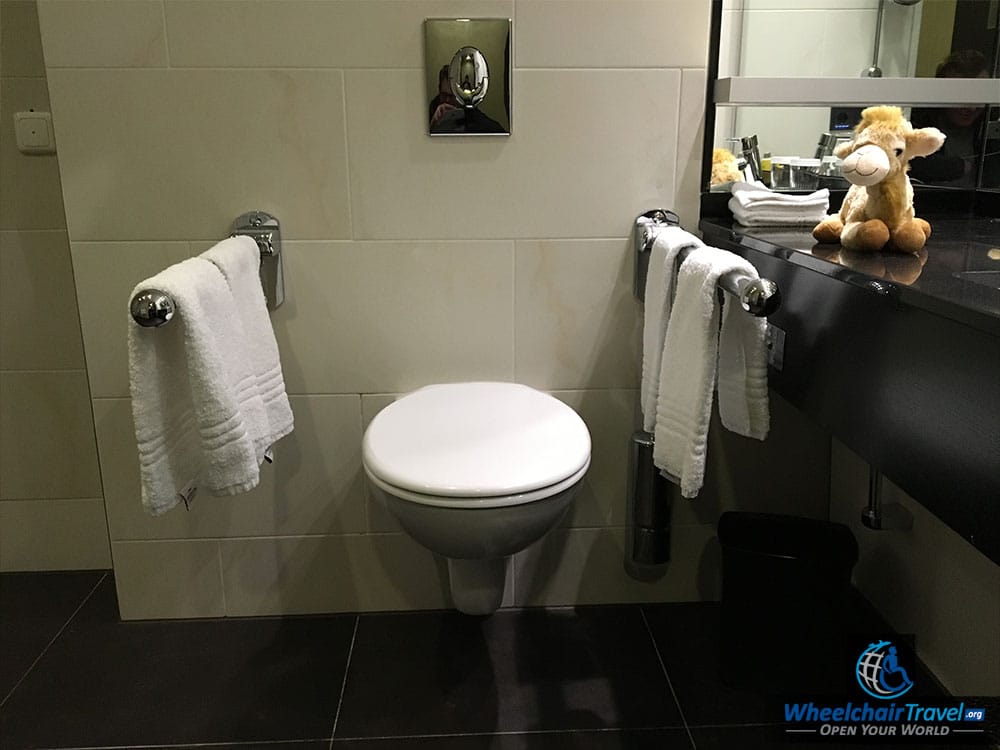 Munich Marriott Hotel Wheelchair Accessible Room Bathroom Toilet