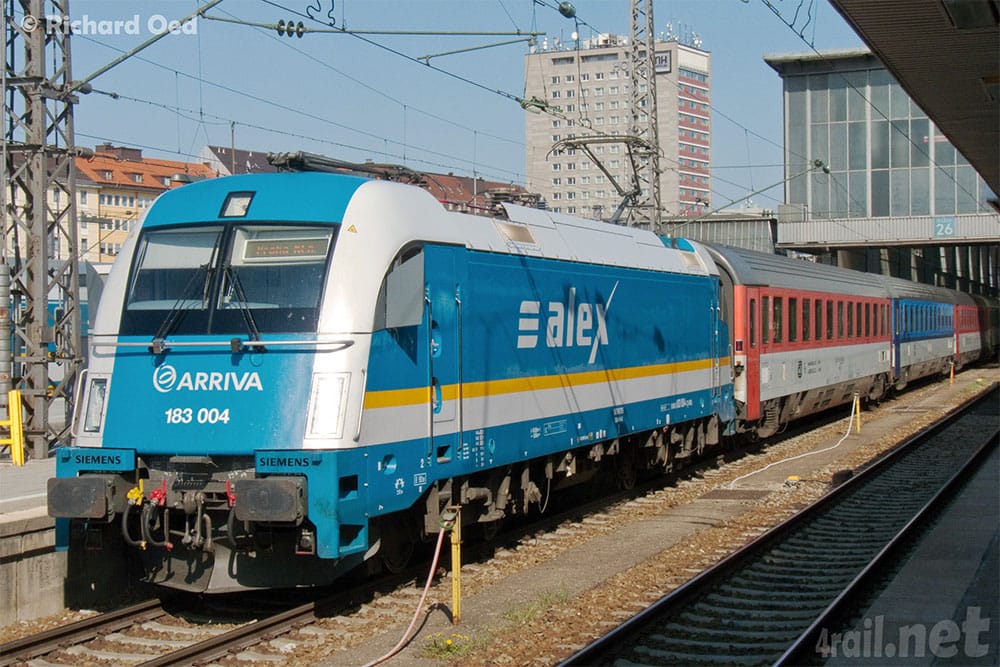 ALEX Train at Munich Central Train Station