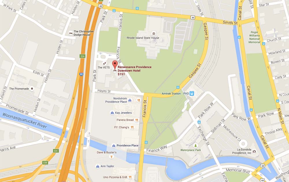 Photo Description: Map of the area surrounding the hotel.